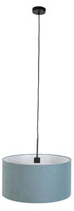 Hängande lampa svart med blå skugga 50 cm - Combi 1