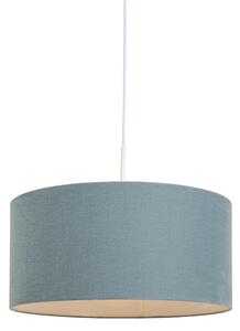 Hängande lampa vit med blå skugga 50 cm - Combi 1