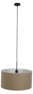Landshängande lampa svart med beige nyans 50 cm - Combi 1
