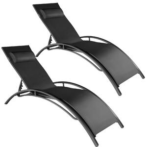 TecTake GmbH 403067 2 solstolar alina - svart