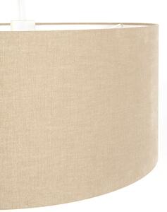 Lantlig hänglampa vit med ljusbrun skärm 50cm - Combi