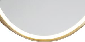 Modern vägglampa guld inkl. LED IP44 med spegel - Miral