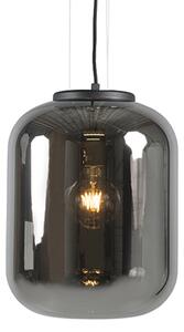 Design hängande lampa svart med rökglas - Bliss
