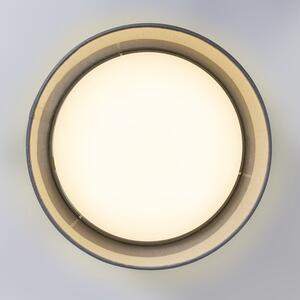 Taklampa grå 28 cm inkl LED - Drum Combi
