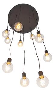 Modern hängande lampa svart 60 cm 10-ljus - Facil
