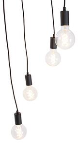 Modern hängande lampa svart 35 cm 5-ljus - Facil