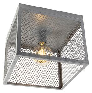 Industriell taklampa antik silver - Cage Robusto