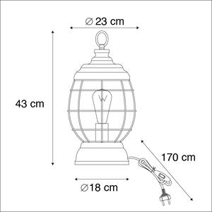 Rustik bordslampa rost - Lentera
