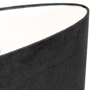 Modern hänglampa svart med skärm svart 2-light - Tanbor