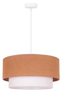 Duolla - Ljuskrona med textilsladd BOHO 1xE27/40W/230V diameter 45 cm beige/vit