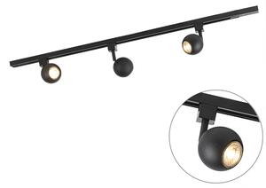Stor plafond 'Railspot Gissi 3' Moderna svart/metall - Passande för LED / Inomhus