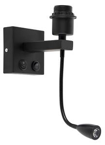 Vägglampa med flexibel arm 'Brescia' Moderna svart/metall - Passande för LED / Inomhus