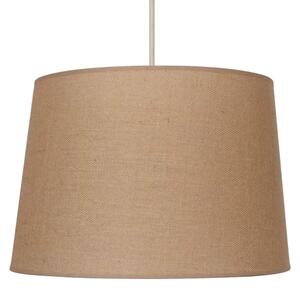 Duolla - Ljuskrona med textilsladd CONE 1xE27/15W/230V diameter 40 cm brun