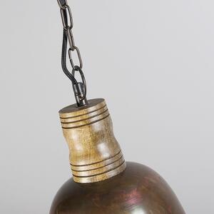 Vintage hänglampa koppar med guld - Burn 1