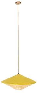 Landsbygdens hängande lampa gul sammet med sockerrör 60 cm - Frills Can
