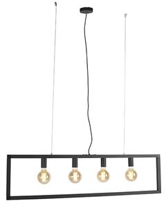 Modern hängande lampa svart 4-ljus - Simple Cage 2