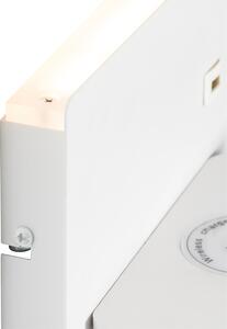 Set med 2 vägglampor vita inkl LED med USB och induktionsladdare - Riza