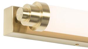 Vägglampa vit med guld inkl LED 3-stegs dimbar IP44 - Yordi