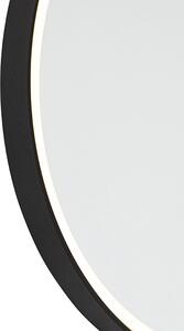 Badrumsspegel svart 50 cm inkl. LED med touchdimmer - Miral
