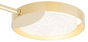 Taklampa guld inkl LED 3-stegs dimbara 8 lampor - Patrick