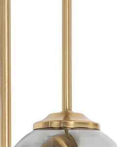 Modern taklampa guld 5-ljus med rökglas - Aten