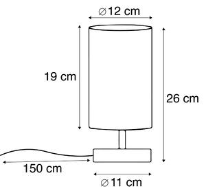 Modern vit bordlampa rund 12 cm dimbar - Milo 2