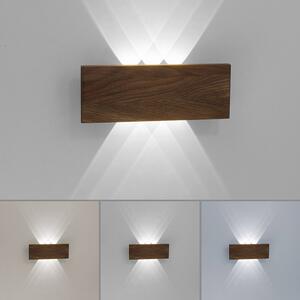Lantlig vägglampa trä 32 cm inkl LED 6 lampor - Ajdin