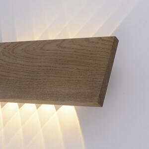 Country vägglampa trä 45 cm inkl LED 2-ljus - Ajdin