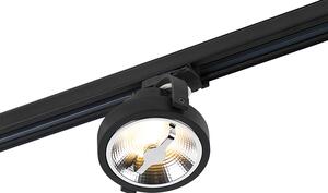 LED 3-fas spårspot svart 15W 2700K inkl AR111- Expert