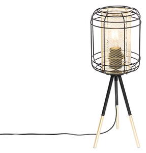 Design bordslampa stativ svart med guld - Gaze