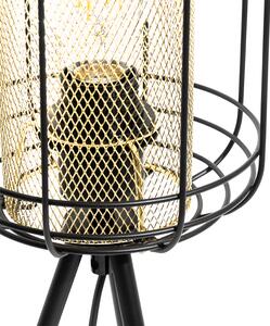 Design bordslampa stativ svart med guld - Gaze