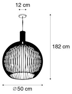 Design hänglampa svart 50 cm - Wire Dos