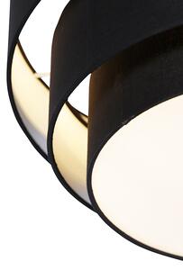 Modern taklampa svart 45 cm 3-ljus - Drum Trio