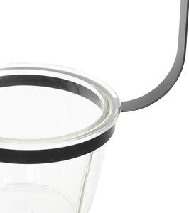 Modern hänglampa svart med glas rektangulär - Roslini