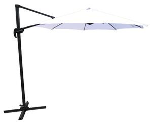 VENTURE DESIGN Leeds parasoll med lutning, 3m - vit, svart aluminium och stål