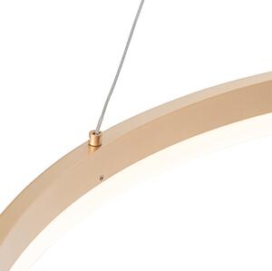 Designring taklampa guld 80 cm inkl LED och dimmer - Anello