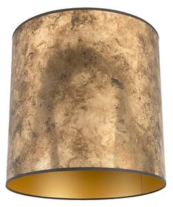 Lampskärm brons 40/40/40 med gyllene inredning