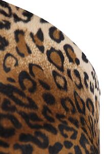 Velour lampskärm leopard design 50/50/25 guld inuti