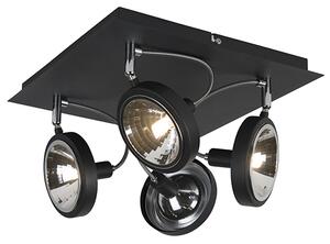 Design spot black 4-light justerbar - Nox