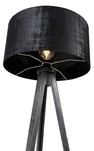 Golvlampa stativ svart med skärm svart 50 cm - Tripod Classic