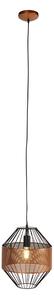 Design hängande lampa koppar med svart 30 cm - Mariska