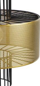 Design hängande lampa guld med svart 30 cm - Tess