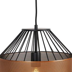 Design hängande lampa koppar med svart 33 cm - Mariska
