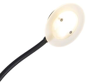 Modern golvlampa svart inkl. LED med läsarm - Chala