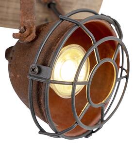 Industriell fläck rostbrun med vippbar 3-ljus trä - Gina