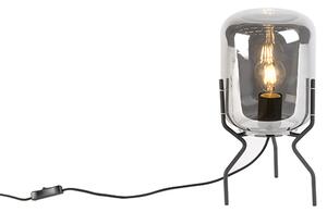 Smart design bordslampa svart med rökglas inkl WiFi A60 - Bliss