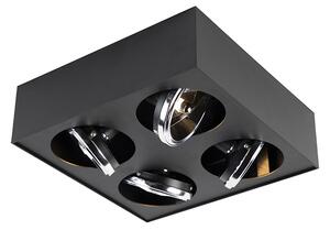 Design spot black square 4-light - Kaya