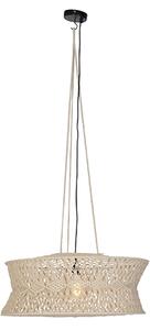 Orientalisk hänglampa grå 70 cm - Leonard