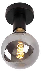 Design taklampa svart med G125 rökglas - Facile