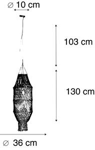 Retro hängande lampa med makramskärm 130 cm - String